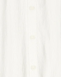 Kid Short-Sleeve Solid Fashion Top - Ivory