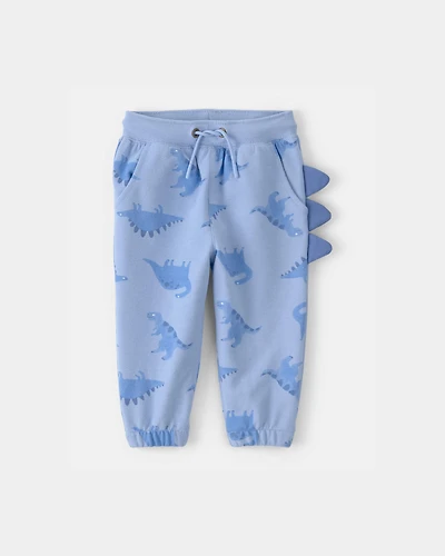 Baby Boy Dinosaur French Terry Joggers - Blue