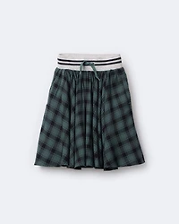 Toddler Girl Avenue Twirl™ Midi Skirt Plaid - Green/Black