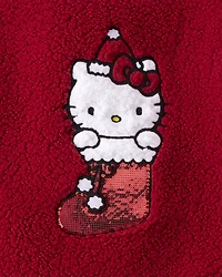 Girls Hello Kitty® Sherpa Pullover Sweatshirt - Red