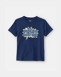 Toddler Boy 'Mom's Best Bud' Graphic Tee - Blue