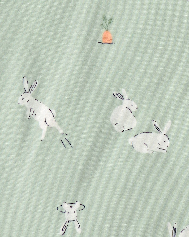 Toddler Bunny PurelySoft 2-Piece Pyjama Set - Green