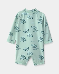 Baby Boy Fish Long-Sleeve Rashguard - Blue