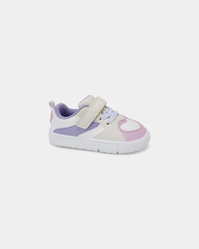 Baby Girl Every Step® First Walker Colour Block Sneakers - Pink/Purple/White
