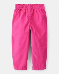 Toddler Girl Heart Pocket Barrel Pants - Pink