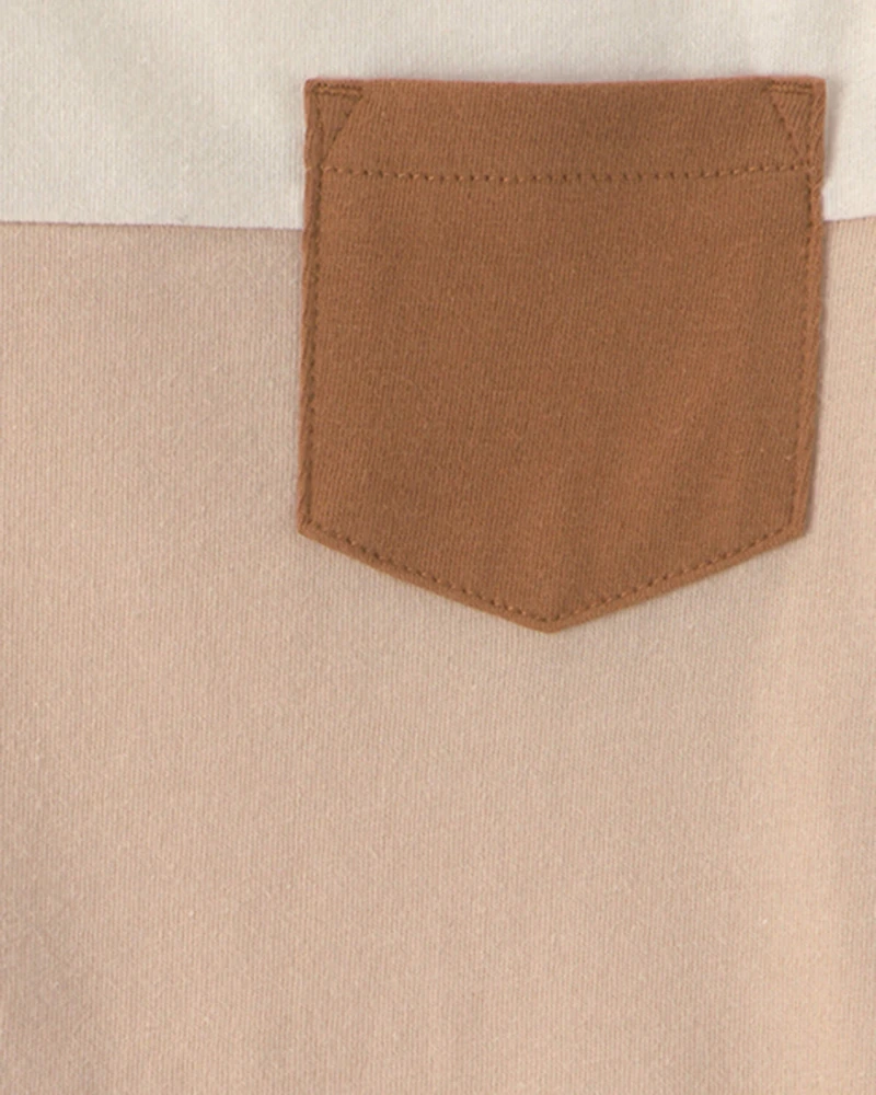 Baby Boy colour Block Short-Sleeve T-Shirt - Tan/Ivory