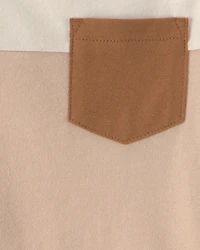 Baby Boy colour Block Short-Sleeve T-Shirt - Tan/Ivory