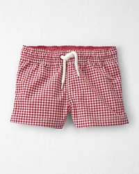 Baby Boy Recycled Swim Trunks Red Gingham