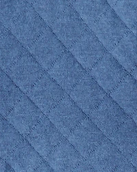 Baby Boy 3-Piece Quilted Vest Outfit Set - Blue/Brown