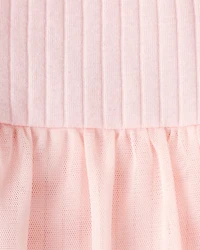 Baby Girl 2-Piece Ribbed Tutu Bodysuit Pant Set