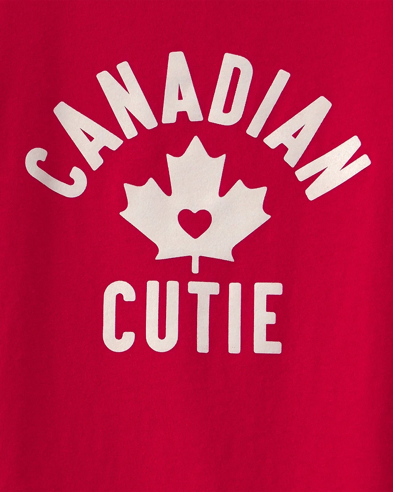 Toddler Girl Canadian Cutie Short-Sleeve Tee - Red