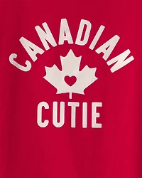 Toddler Girl Canadian Cutie Short-Sleeve Tee - Red