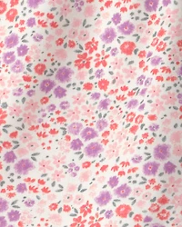 Girls Floral French Terry Shorts - Pink