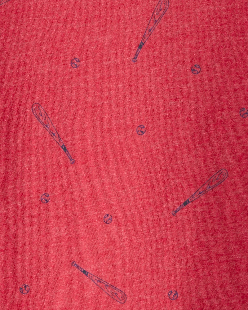 Toddler Boy Baseball Long-Sleeve Tee - Red