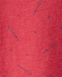 Toddler Boy Baseball Long-Sleeve Tee - Red