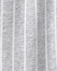 Baby Striped French Terry Pants - Grey/White