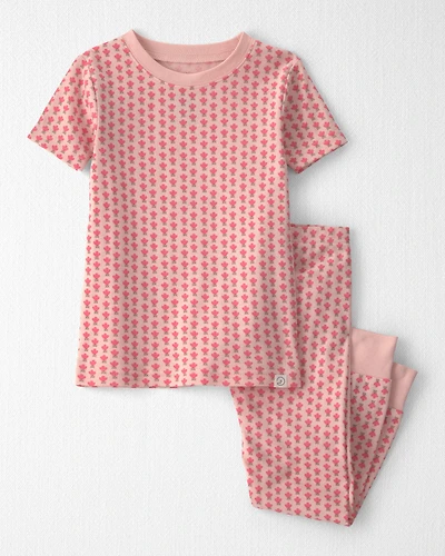 Toddler Girl 2-Piece Organic Cotton Pyjamas Pink Floral