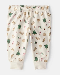 Baby Boy Print PurelySoft Long-Sleeve Tee & Pant Set - White