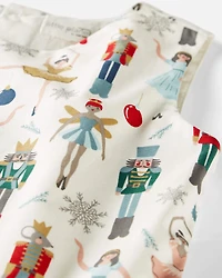 Girls Organic Cotton Dress Nutcracker Print