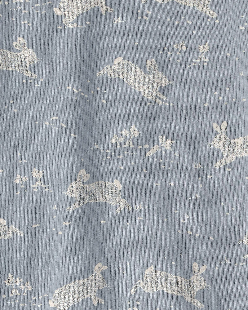 Baby 2-Piece Organic Cotton Pyjama Blue Bunnies Print