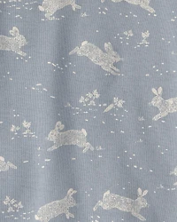 Baby 2-Piece Organic Cotton Pyjama Blue Bunnies Print