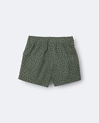 Toddler Standard Short with Pockets Dot Print- Olive