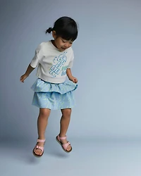 Toddler Girl 'Field Day' Breezy Top Hopscotch Print - Cream