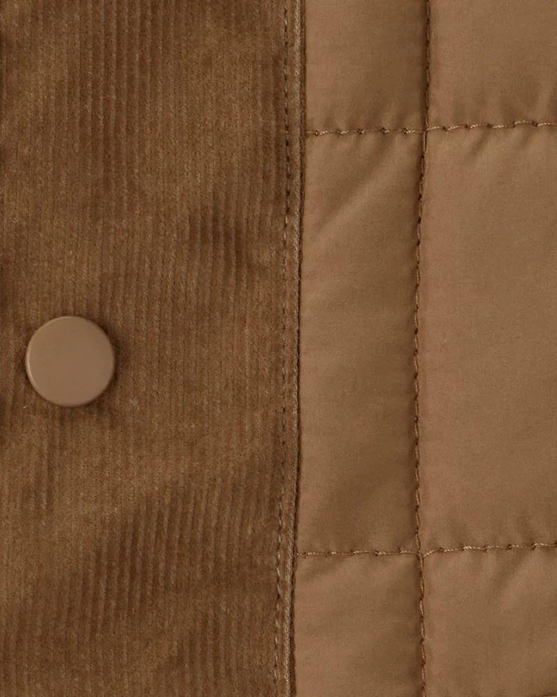 Toddler Boy Sleeveless Puffer Vest - Brown