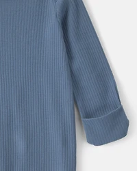 Baby Boy 2-Pack Safari Sleeper Gowns - Blue/Ivory