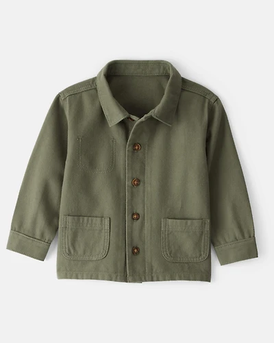 Toddler Boy Herringbone Long-Sleeve Fashion Jacket - Green