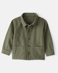Toddler Boy Herringbone Long-Sleeve Fashion Jacket - Green