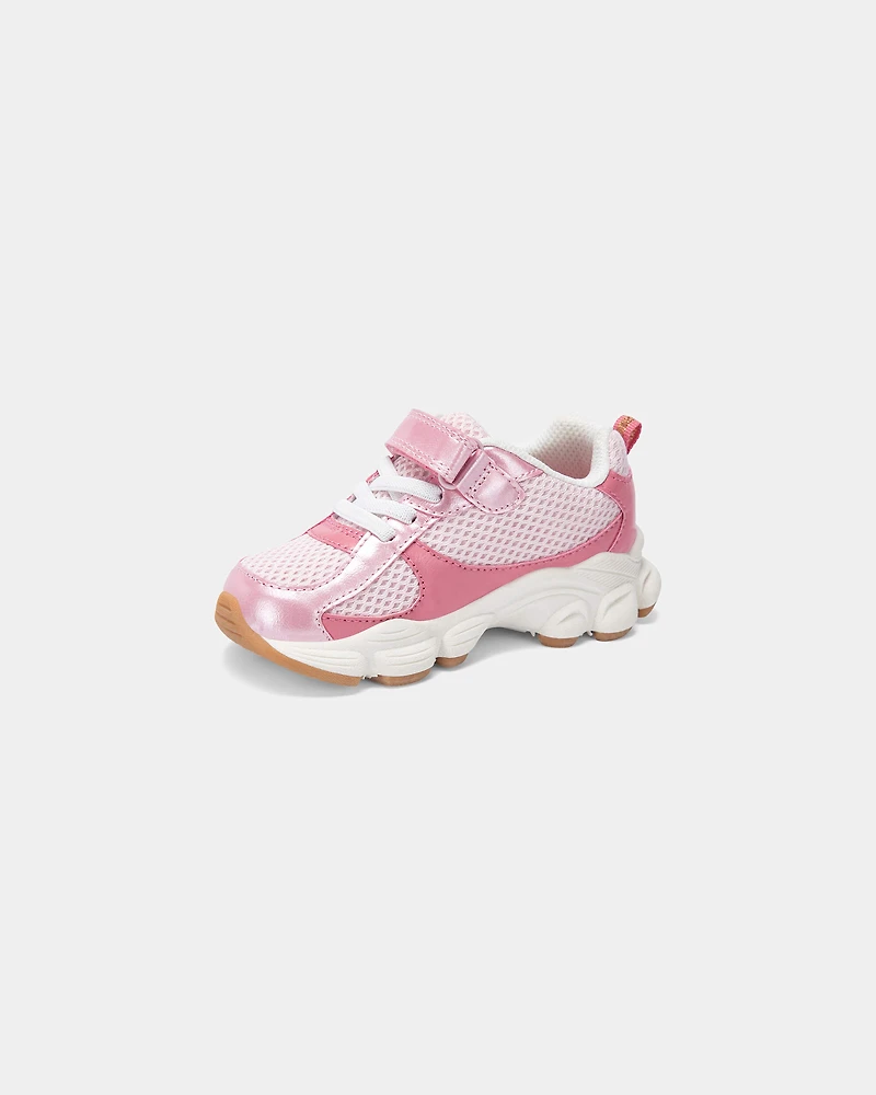 Toddler Girl Metallic Athletic Shoes - Pink