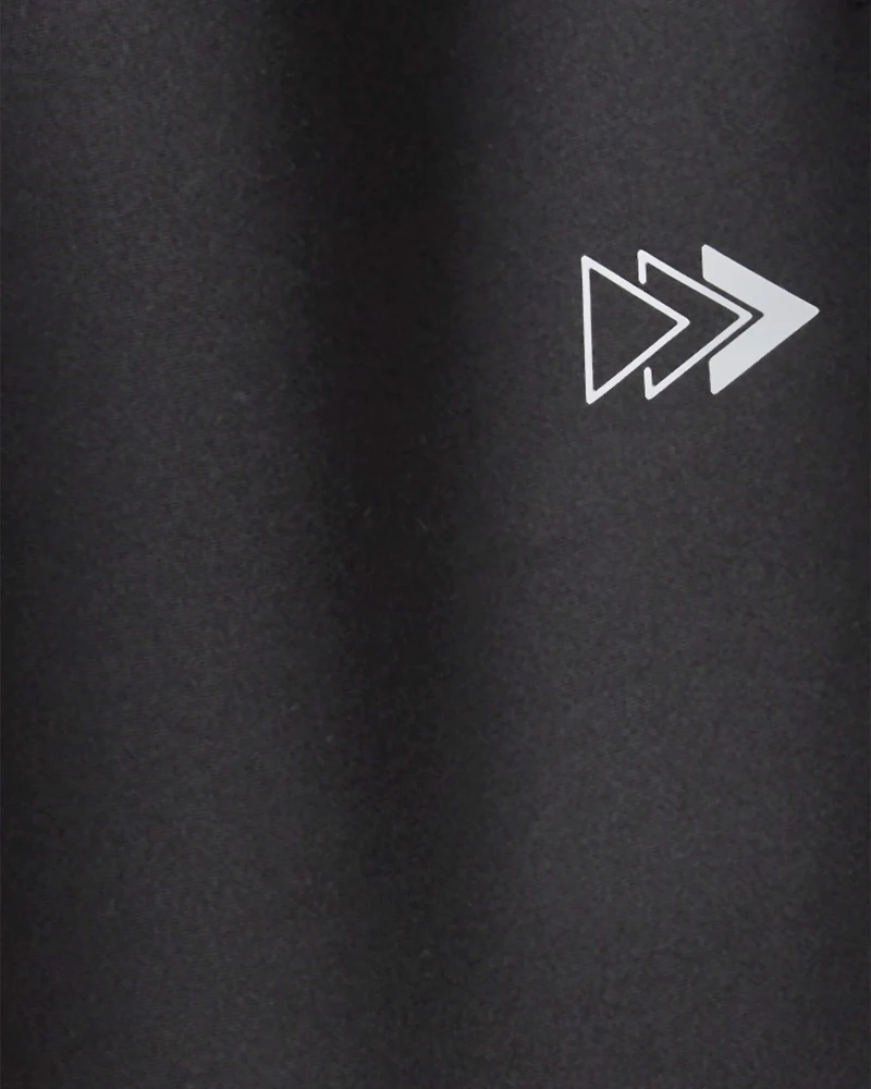 Boys Cotton Active Pants - Black