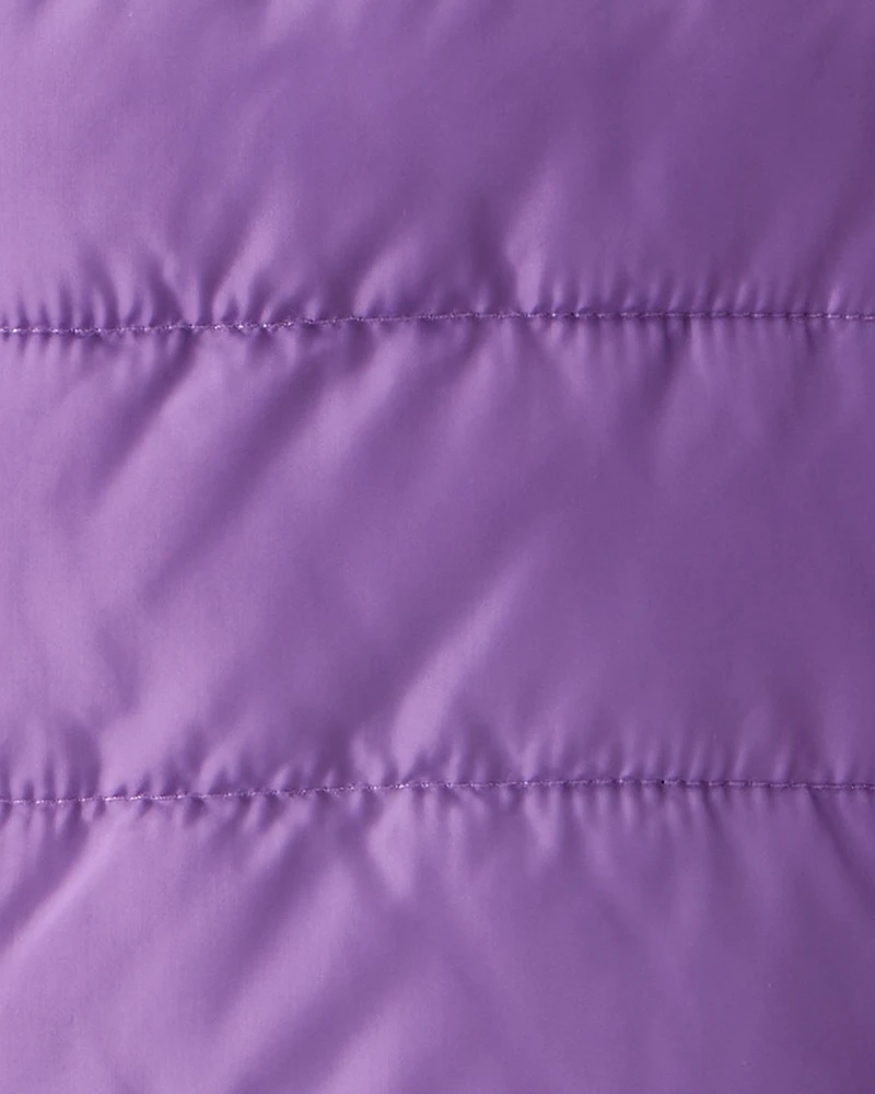 Kid Hooded Puffer Jacket - Purple