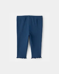 Baby Girl Rib Pants - Blue