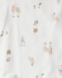 Kid Dog Long-Sleeve Loose Fit 2-Piece Pyjamas - White