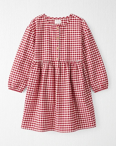 Girls Organic Cotton Flannel Dress