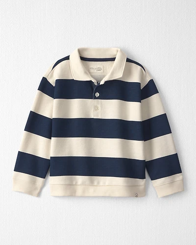 Toddler Boy Organic Cotton French Terry Rugby Polo