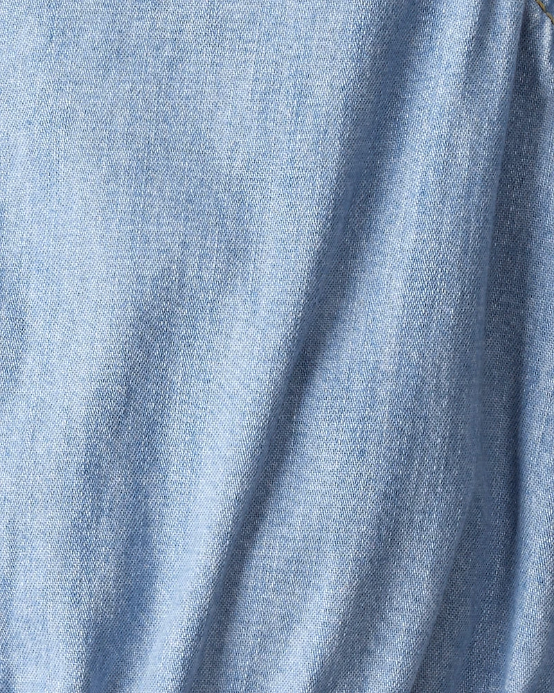 Kid Organic Cotton Chambray Romper
