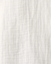 Toddler Boy 2-Piece Organic Cotton Gauze Short Set Cream