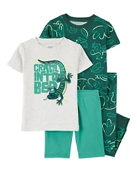 Baby 4-Piece Lizard Cotton Blend Pyjamas