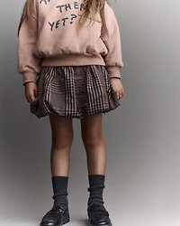 Toddler Neutral Are We There Yet' Pullover Sweatshirt - Mocha Brown