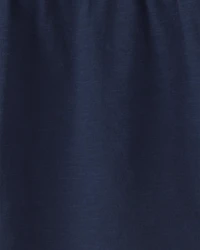 Toddler Girl Organic Cotton Embroidered Peplum Top