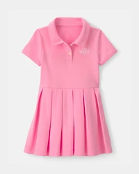 Toddler Girl Pleated Tennis Dress - Pink