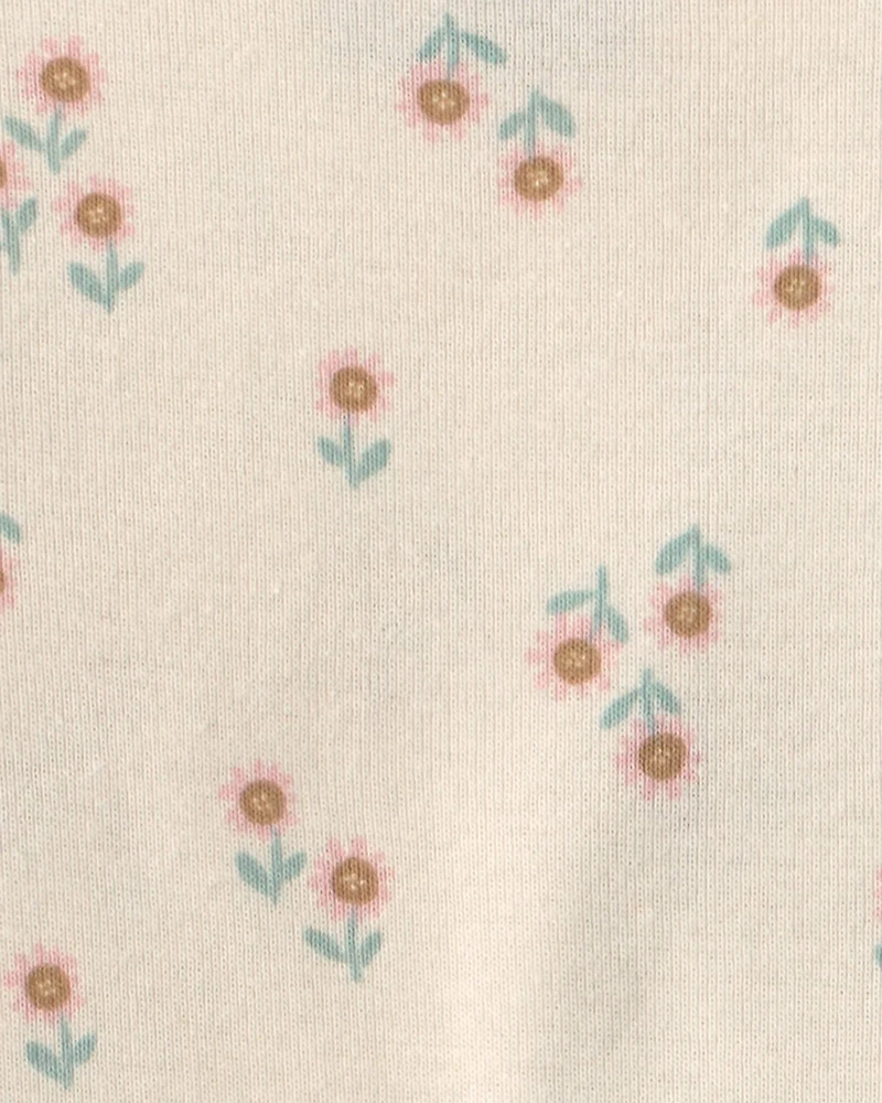 Baby Girl 3-Piece Floral Bodysuit & Pant Set - Green/Ivory