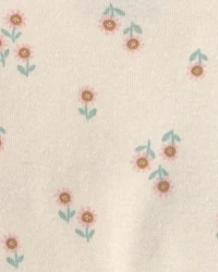 Baby Girl 3-Piece Floral Bodysuit & Pant Set - Green/Ivory