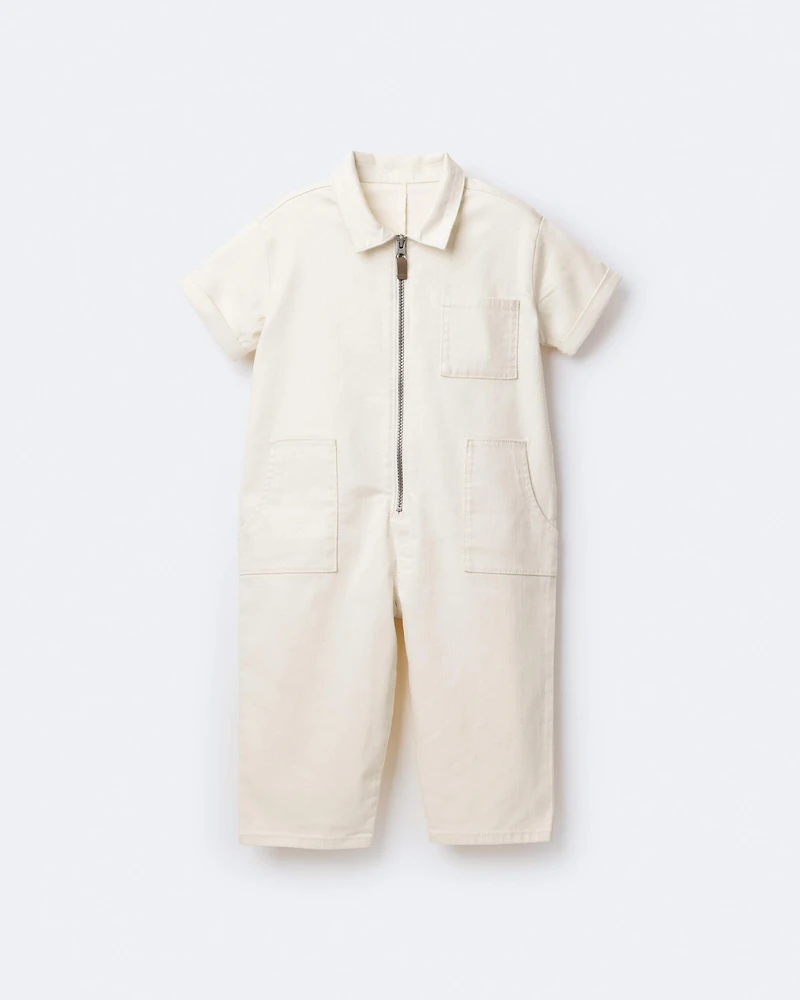 Toddler Day Out™ Jumpsuit - Cream