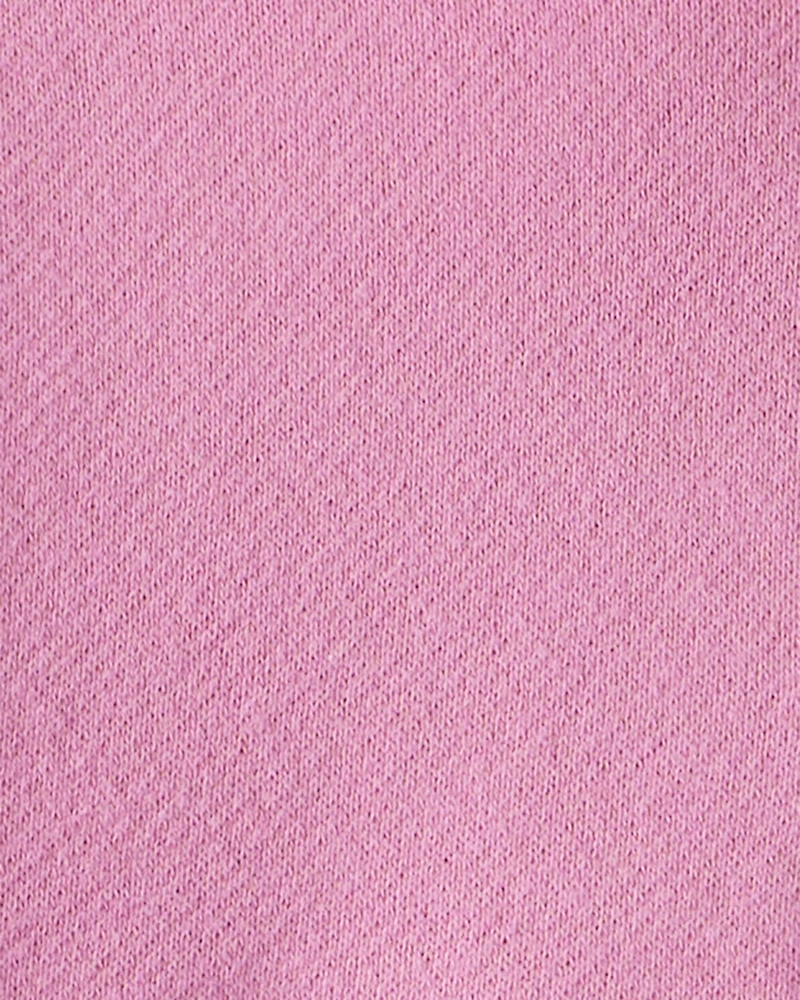 Baby Girl Long-Sleeve Quarter-Zip Pullover Sweatshirt - Pink