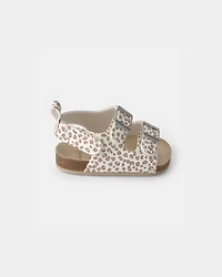 Baby Girl Cheetah Sandals - Cream