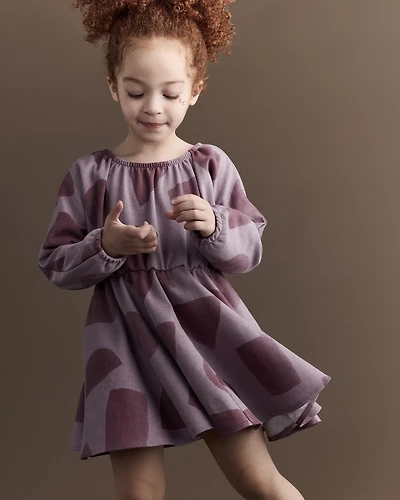 Toddler Girl Avenue Twirl™ Dress with Shapes - Mauve